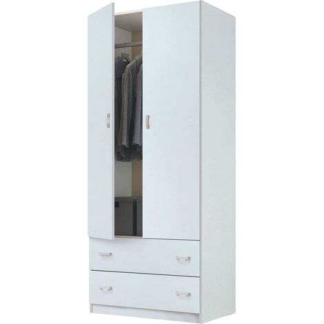MUEBLES PITARCH Armario 2 Puertas 2 Cajones Blanco alto brillo - ref: 3519-AR (1/5)