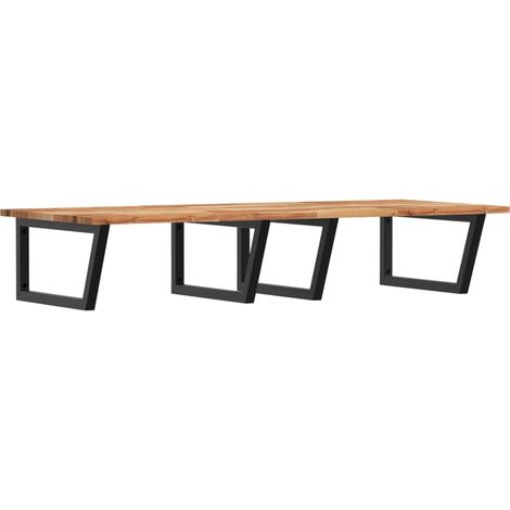 Maison Exclusive - Waschbeckenregal Wandmontage Stahl und Akazien