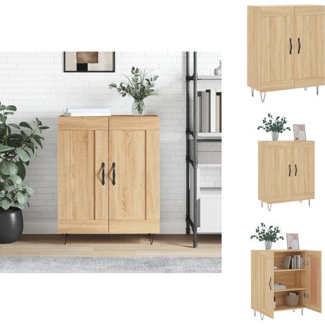 Sideboards - Living Sideboard Sonoma-Eiche 69,5x34x90 cm Holzwerkstoff (1/5)