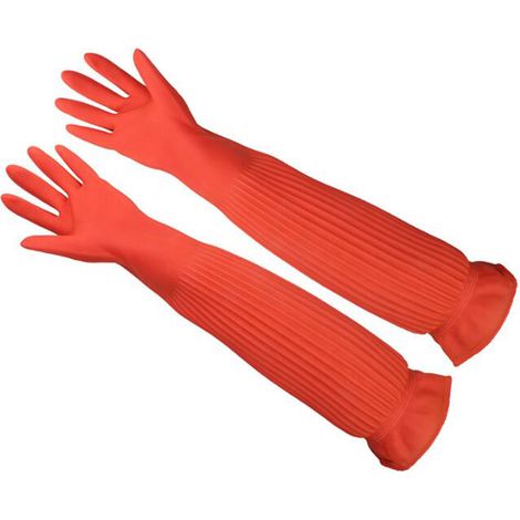 Gants latex 56cm – aquarium – protection épais – résistant usure – industriel