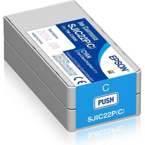 Epson SJIC22P(C): Ink cartridge for ColorWorks C3500 (Cyan)