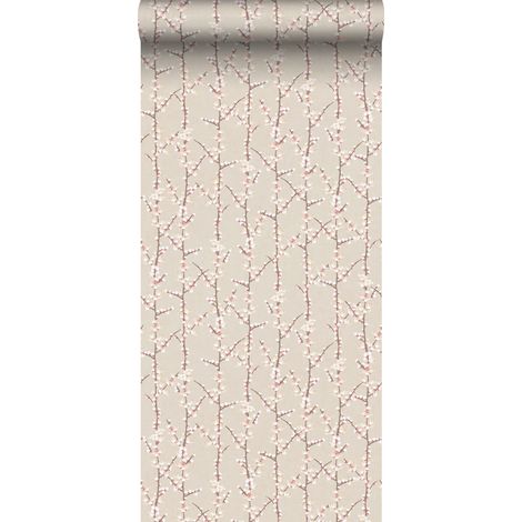 papier peint fleurs sable beige et blanc - Sanders & Sanders (1/5)