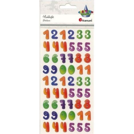 Pegatinas numéricas convexas con efecto degradado, mezcla de colores, 54 unidades.