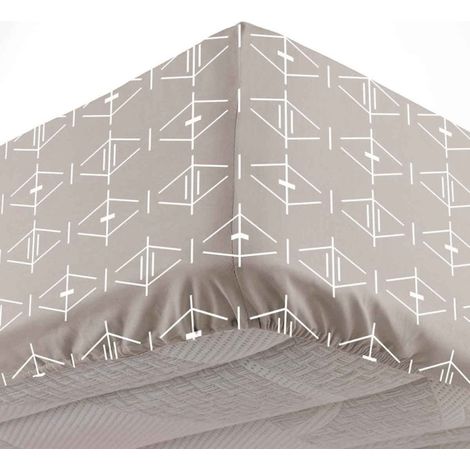 Drap Housse en Coton "Aristide" 90x190cm Naturel (1/4)