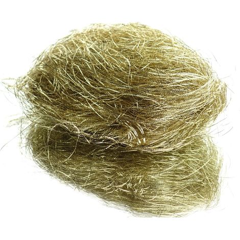 Weihnachtslametta Light Gold goldfarben gestanzt aus Kunststoff - 20 Gramm