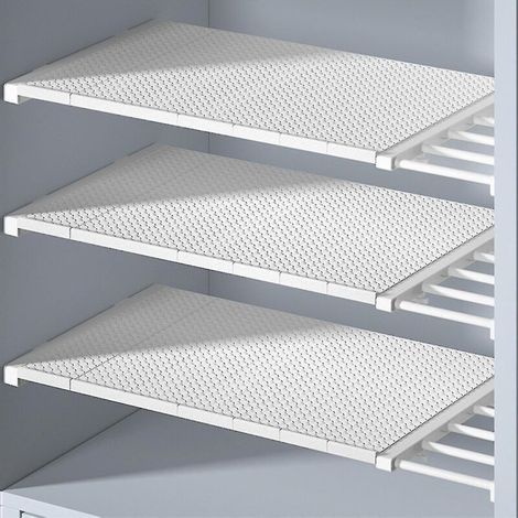 Barre de tension pour étagère de placard et séparateur de penderie extensible à monter soi-même - 30-40 cm - BLEU (1/5)