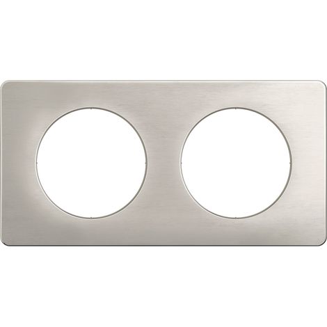 Legrand - Plaque Céliane 2 postes – finition Alu Satiné