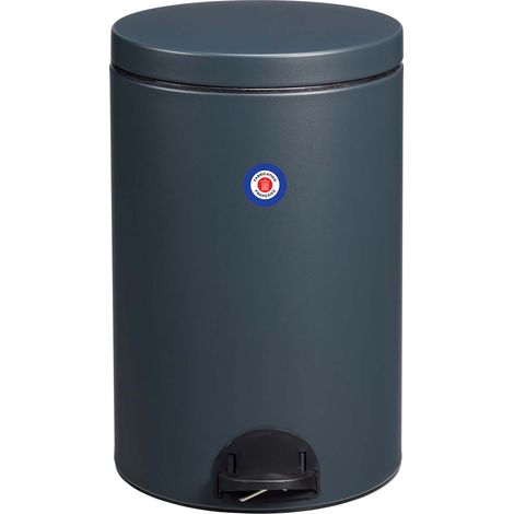 Rossignol – Poubelle de cuisine à pédale 20L – Corps en acier poudré – Seau amovible avec anse métal – Fabrication française