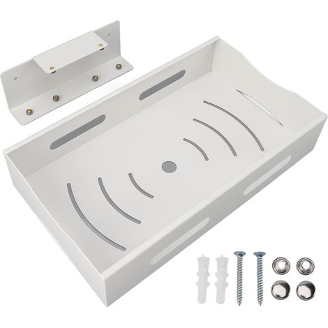 Organisateur de placard coulissant en acier carbone blanc, étagère extensible robuste et silencieuse pour cuisine et salle de bain, lot de 2 (1/5)