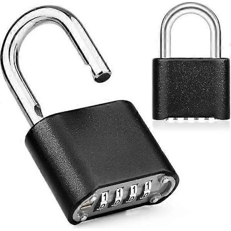 Cadenas à combinaison à 4 chiffres, 1 cadenas étanche avec code numérique de 8 mm, cadenas haute performance en alliage de zinc de 240 g. (1/5)