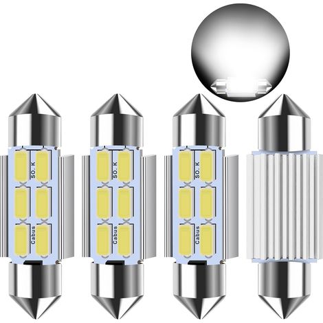 Ampoule C5W LED 36MM Canbus Anti Erreur 12V 6500K Blanc 5730 6SMD 6418 6461 Feston LED Intérieur de Voiture Lumière Dôme Carte Coffre Plafonnier Plaque D'immatriculation 4PCS (1/5)