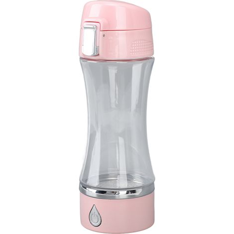 Bouteille d'eau à hydrogène 420 ml rechargeable avec technologie SPE, gobelet portable riche en hydrogène pour la maison et l'extérieur, rose (1/5)