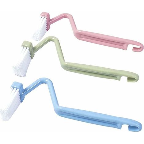 Brosse de toilette japonaise en forme de S, grande taille, brosse incurvée, lot de 6-AquaForge (1/5)