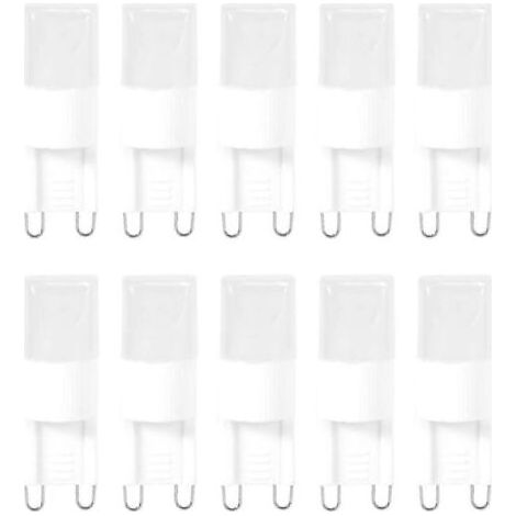 Lotto di 10 lampadine LED G9 1W ad alta luminosità bianco caldo 3500K (1/5)