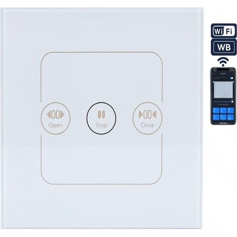 Interrupteur Intelligent WiFi Volets Roulants - Module Rideau Électrique - Minuterie Position Réglable - Domotique Maison (1/4)