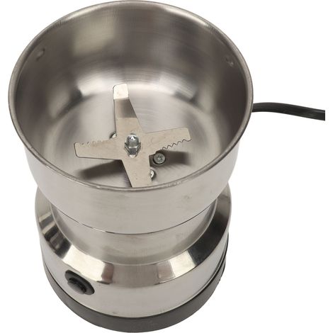 Elektrische Gewürzmühle aus Edelstahl, 220–240 V (europäischer Stecker), Ein-Knopf-Bedienung, Mini-Mühle für Getreide, Gewürze und Reis (1/5)