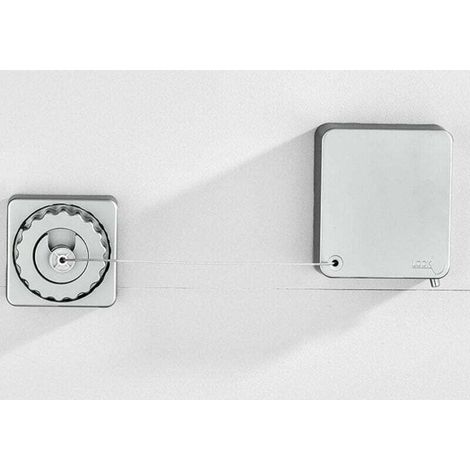 Etendage extérieur Gris Corde à Linge Rétractable Exterieur Fil à Linge Extensible Murale Facile Installer 4.8m Acier Inoxydable Clothesline Réglable Charge Maximale 20 kg pour Balcon Intérieur (1/4)