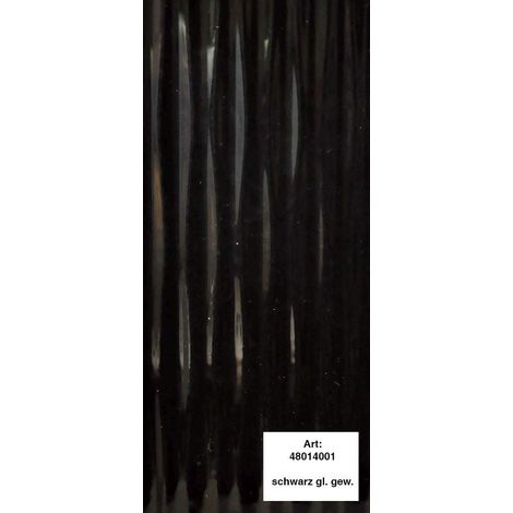 alfer Design-Platte 1000 x 600 mm Kunststoff gewellt, schwarz glänzend Wanddekoobjekt (1/2)