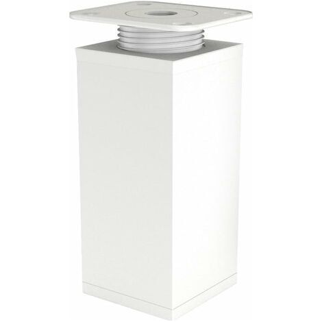 Pied de Meuble - Pied Reglable Pied Canapé - Pied Reglable pour Meuble - Lot de 4 - Angulaire 40x40mm - Pièces de Rechange en Métal - Accessoires de Montage Inclus - 120mm Blanc (1/3)