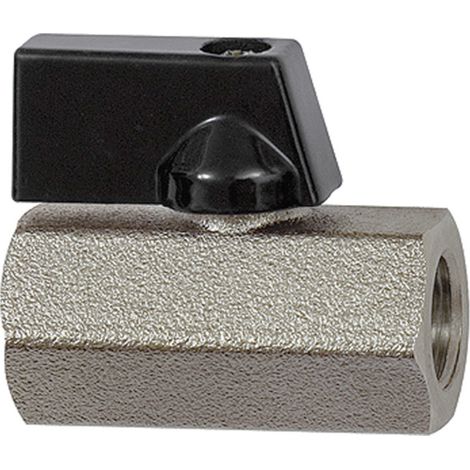 Riegler Mini-Kugelhahn »valve line«, MS vern., Drehgriff, G 1/2 IG (1/4)