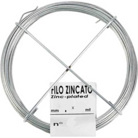 30 x MATASSINA FILO ZINCATO N. 4  D 1,0 MM  23 M