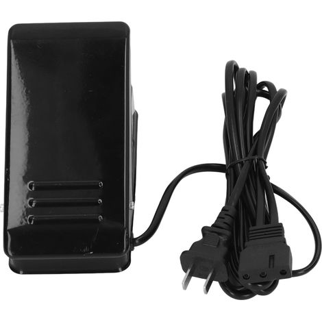 Pédale de Machine à Coudre Antidérapante Durable en Acier Inoxydable, 110V avec Prise US, pour Usage Domestique, Noir (1/5)