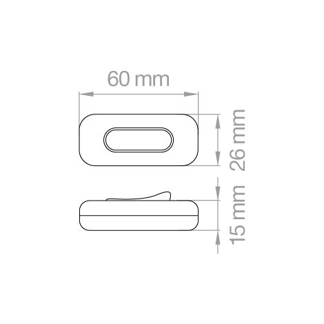Interruttore Passafilo Nero ( Lampo Cod. N910/Ne )