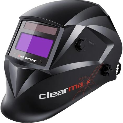 Casco per saldatura, lente auto-oscurante, leggero e confortevole, alimentato a energia solare, HSH-S800 (1/2)