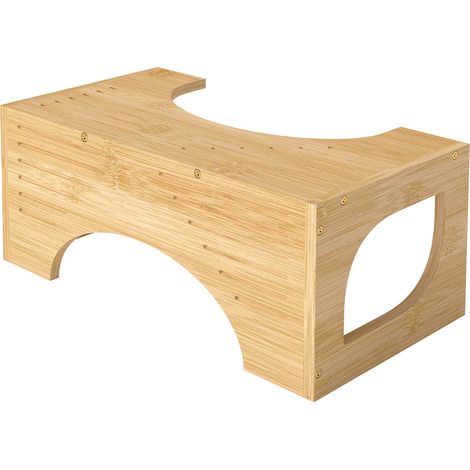 Levede Bamboo Squatty Potty Squatting Toilet Poop Stool Bathroom Non-Stick
