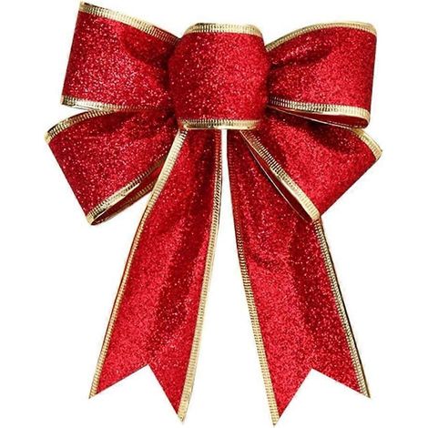 Glitzernde Weihnachtsbaumschleifen, große rote Fliege zum Dekorieren von Weihnachtskränzen, Partys und Hochzeiten (1/4)