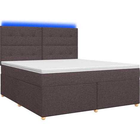 Maison Exclusive - Boxspringbett mit Matratze Dunkelbraun 160 x 2 (1/5)