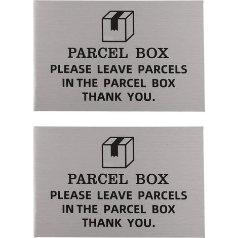 Panneau Colis Postal Métal 15x10cm Impression Noire(2PCS) (1/5)