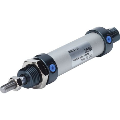 Pneumatikzylinder Mini Doppelwirkung Einzelkolbenzylinder aus Aluminiumlegierung MAL16 25 (1/5)