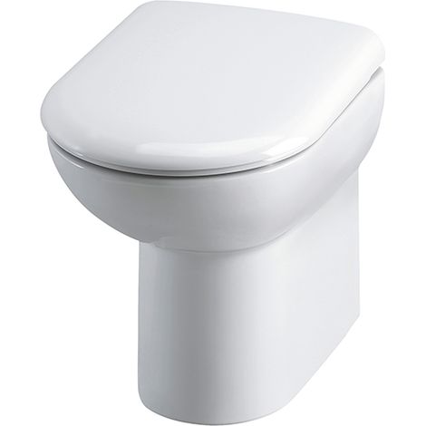 Hudson Reed Comfort Height Back To Wall Toilet Pan - Soft Close Seat (1/3)