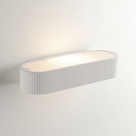 Applique GATSBY in gesso bianco verniciabile 10.5x7x35 cm. (1/3)