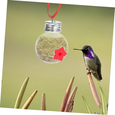 Single Flower Ball Shaped Bird Waterer  Cute Hanging Drinking Device for Pet Birds