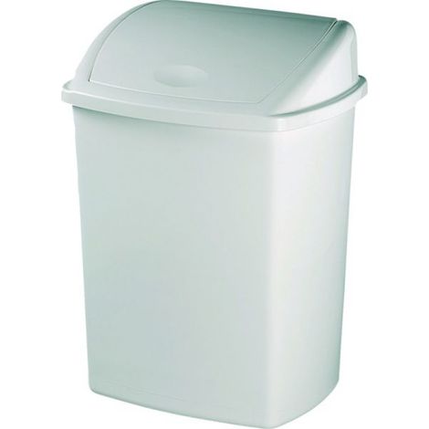 Plastikmülleimer mit Deckel, klappbar, 10l, weiß
