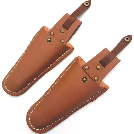 Lot de 2 étuis en cuir pour pinces, pochette de jardinage avec porte-sécateurs, étui en cuir pour ciseaux et sécateurs (1/5)