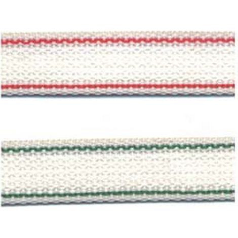 50MT CINTINO NYLON RIGATO ROSSO VERDE AVVOLGIBILI mt50x mm22h. rotolo gr23