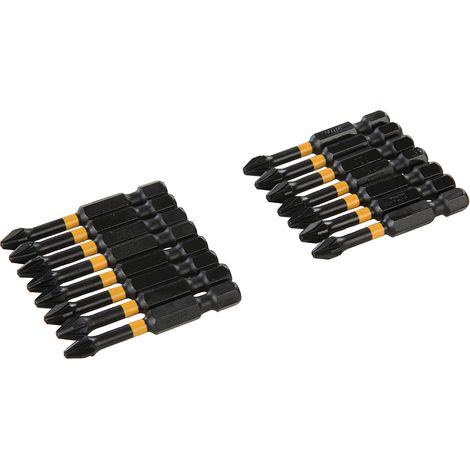15 x Pozidriv Schraubendrehereinsätze PZ2 50mm Bits aus S2 Stahl (1/4)