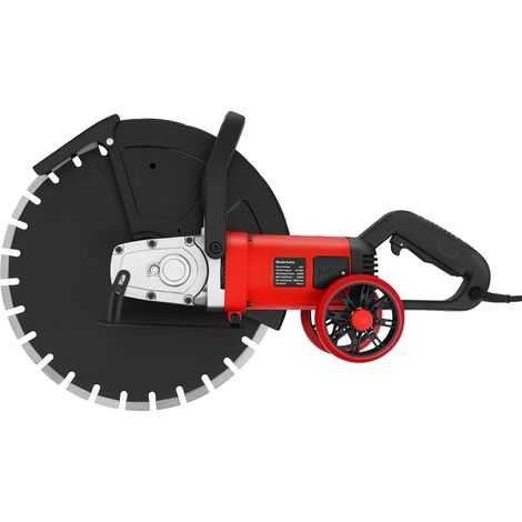 Sega elettrica per calcestruzzo, 3000 giri/minuto, utensile da taglio per impieghi gravosi, nera (1/5)