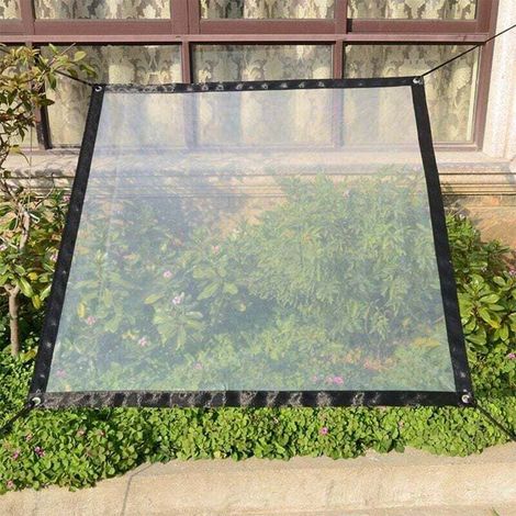 Bache Transparente imperméable Tissu de Film de Feuille de bache de Jardin PE avec/Oeillets et lanière Heavy Duty/Anti Gel/Anti-UV/Windproof Plant Isolation Canopy Cover for Greenhouse-2x3m