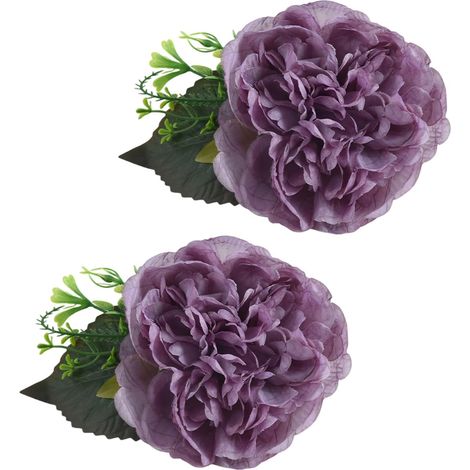 Embrasse de rideau en tissu avec motif pivoines - Pour décoration de fenêtre - En polyester