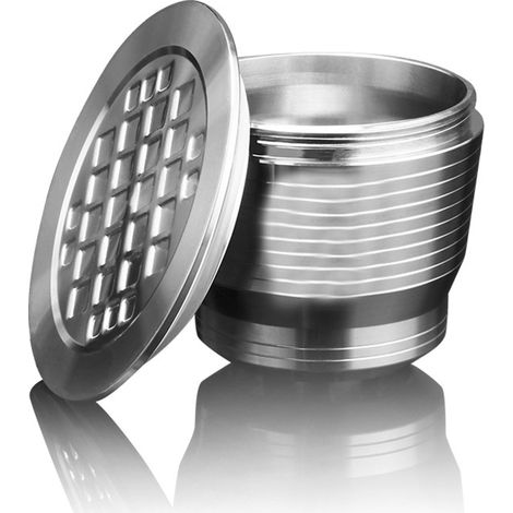 Cápsula recargable y filtrante de acero inoxidable, compatible con Nespresso, incluye juego de accesorios – paquete de 2 unidades en acero inoxidable 304. (1/5)