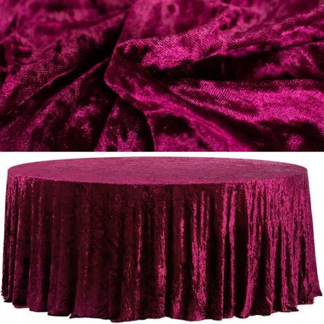 Nappe ronde en velours antitache, douce et épaisse, 340 cm, pour table de banquet