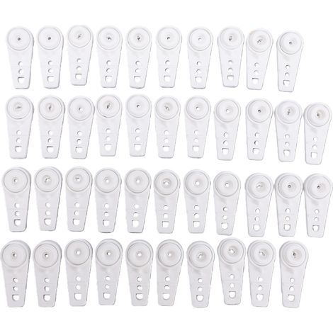 40 pièces glissière de rail de rideau plastique silencieux pour maison, bureau, hôtel, séparation de rideaux (1/5)