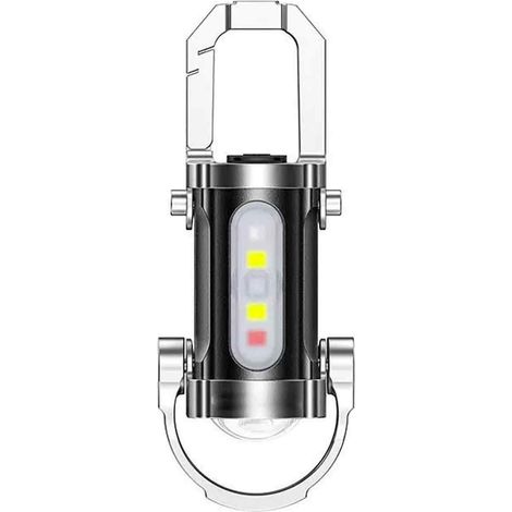 Mini linterna llavero, luz de trabajo portátil, linterna de camping para actividades al aire libre.