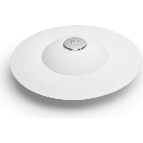 Flex Drain Stop. Bath and shower drain with hair catcher, white