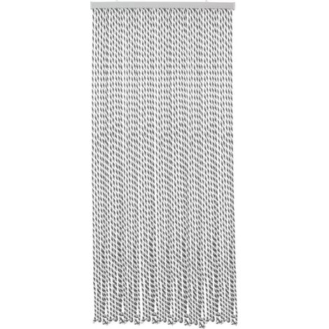Madeinnature – Rideau de porte en corde coton tressée 90 cm x 200 cm – 54 brins – Empêche les insectes – Aération optimale – Décoratif intérieur extérieur