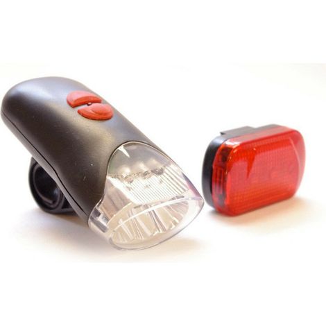 TRADE SHOP - Set 2 Pezzi Luci Per Bici Bicicletta A Led Anteriori E Posteriori Accessori - (1/5)